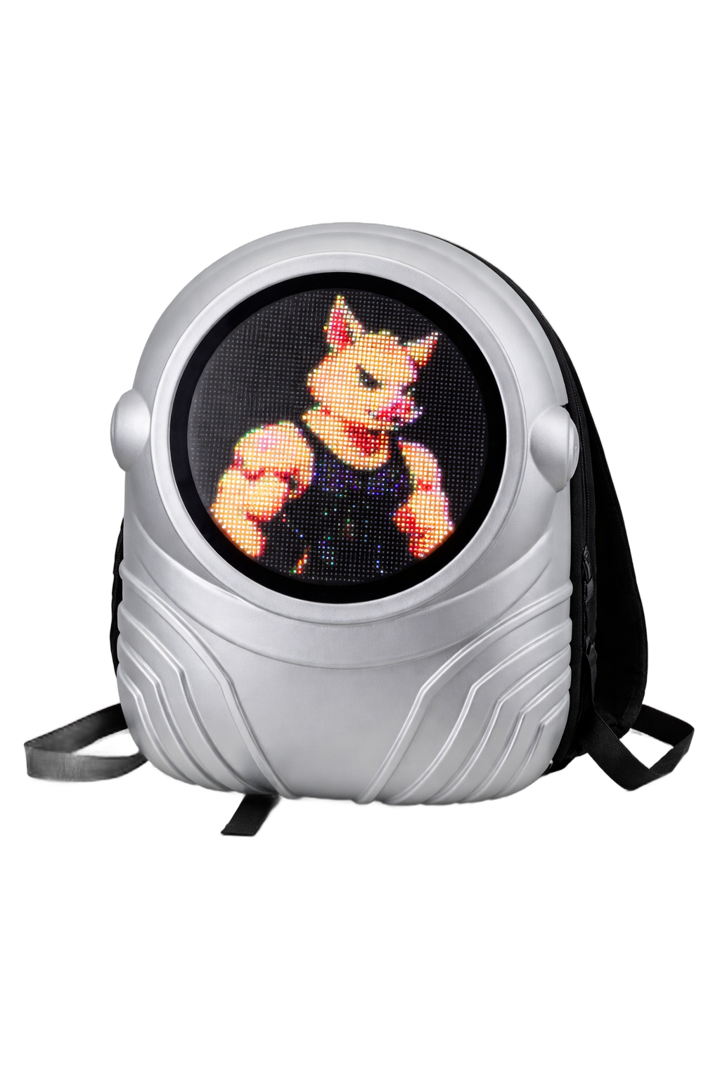 Astronaut LED Backpack - Silver Gray, front