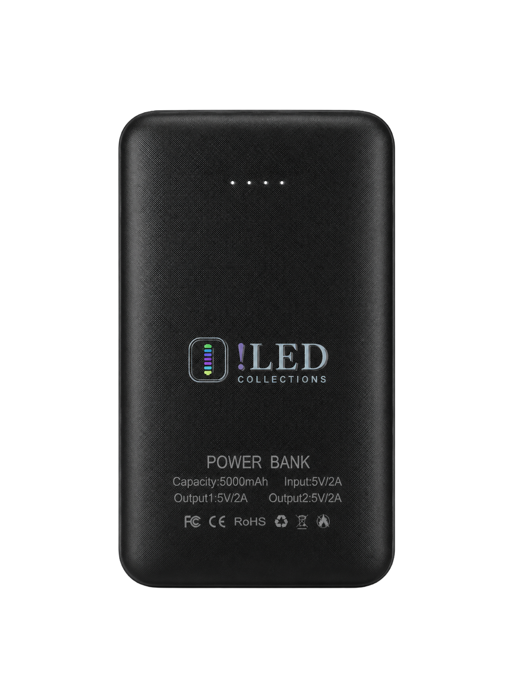 USB power bank for LED bags - front