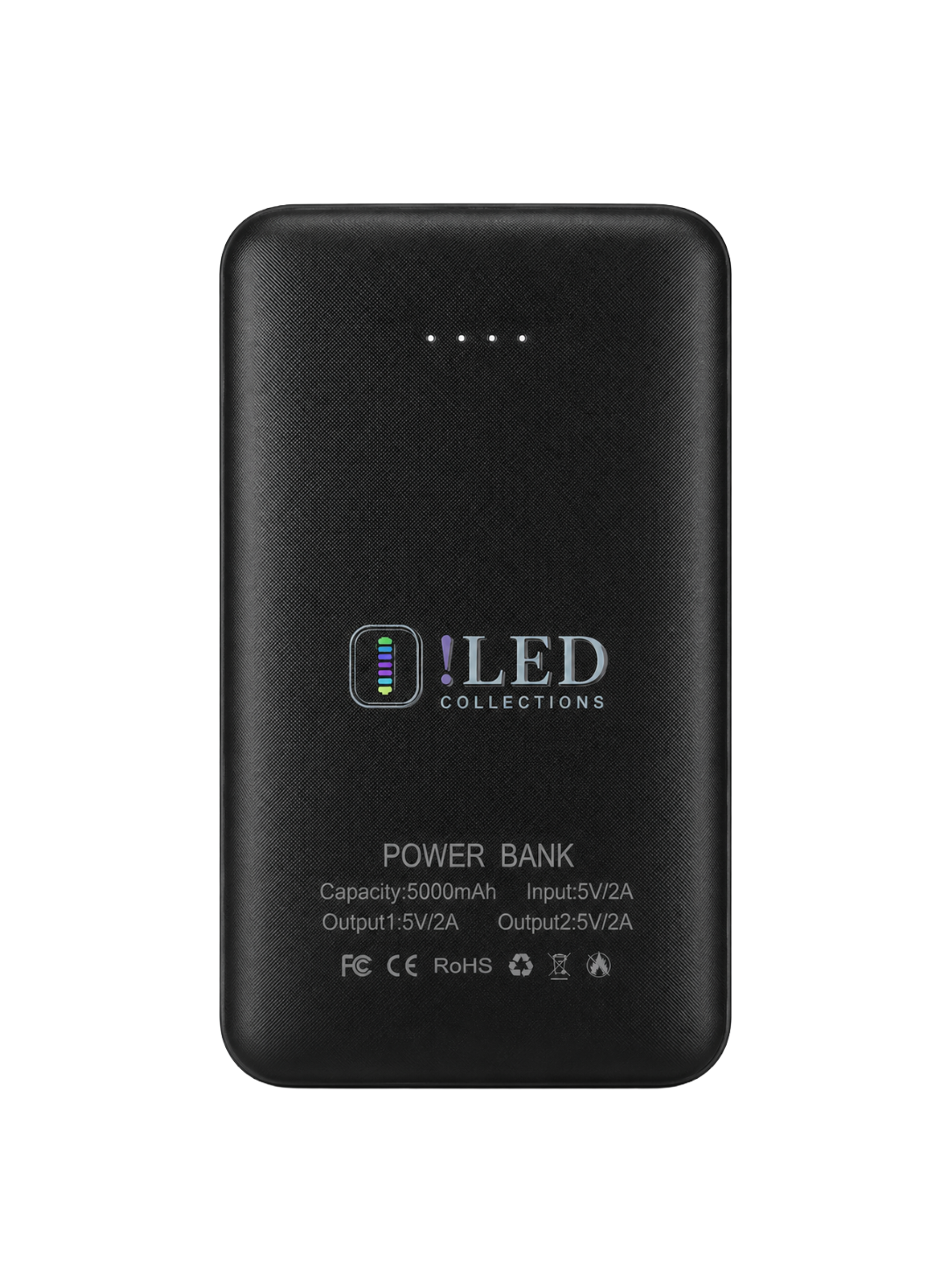 USB power bank for LED bags - front