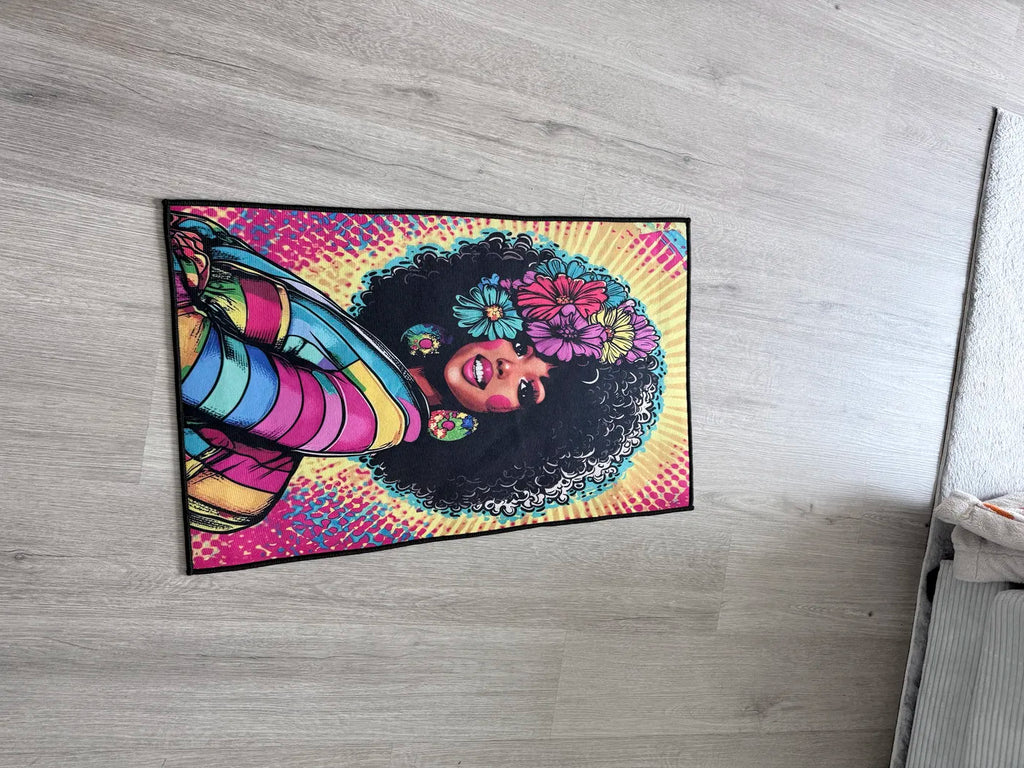 Rectangle Tiny Rugs on the floor