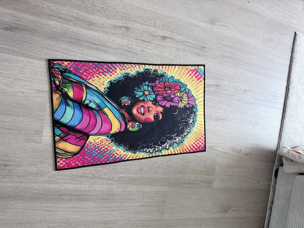 Rectangle Tiny Rugs on the floor