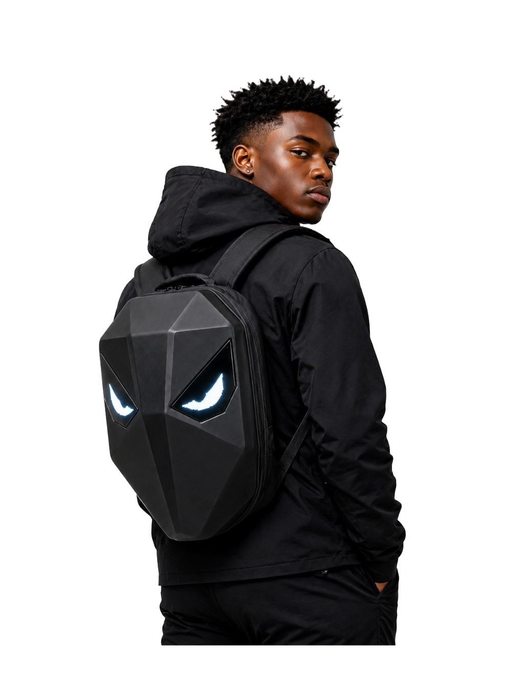 Knight HD LED Backpack 4096B worn - Shadow Black lifestyle