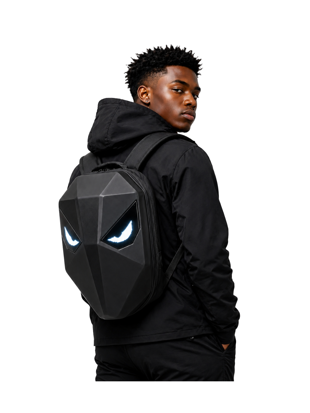 Knight HD LED Backpack 4096B worn - Shadow Black lifestyle