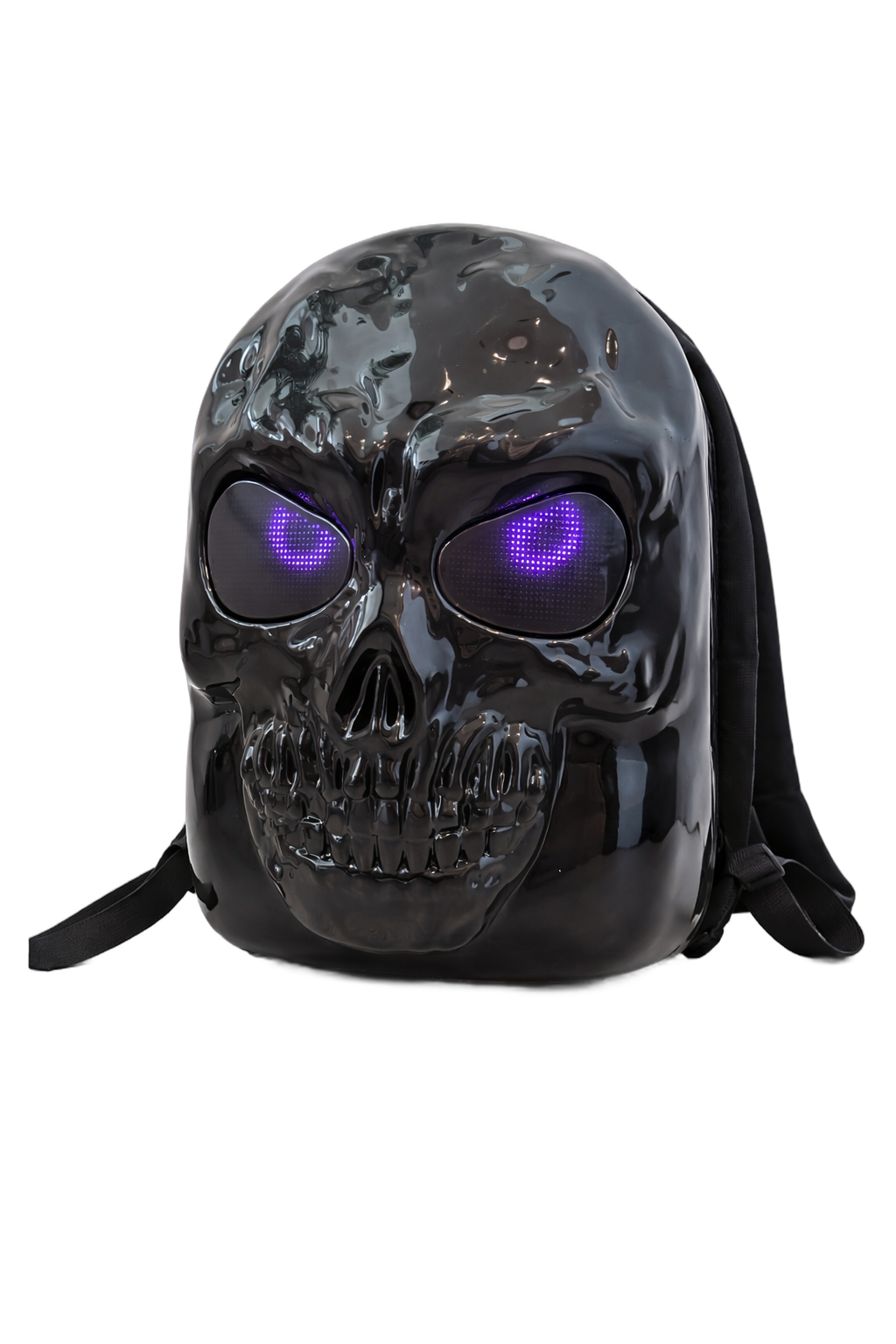 Skull LED Backpack - black colorway, front